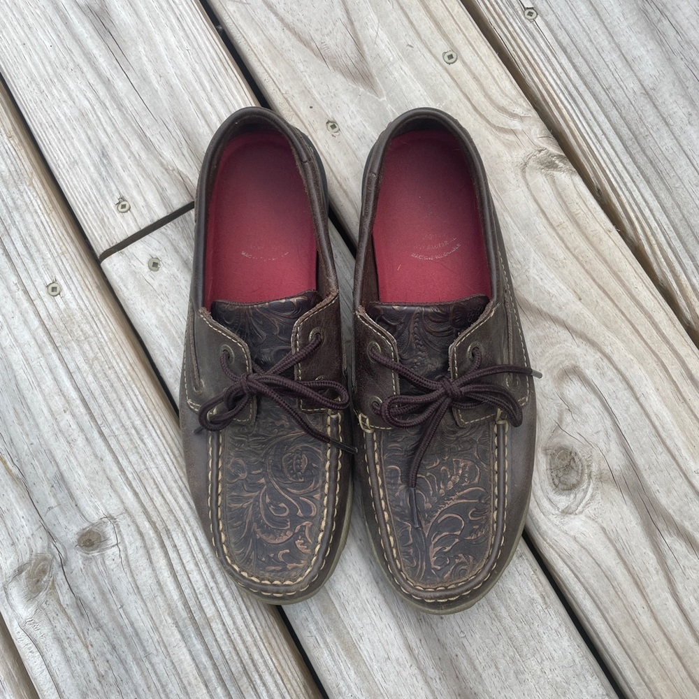 Twisted X Boat Shoe Driving Moccasins for Ladies